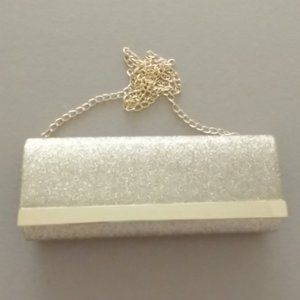 Nina brand gold sparkly clutch - never used